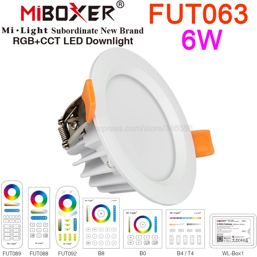 MiBoxer FUT063 6W RGB + CCT LED ٿƮ, AC110V..